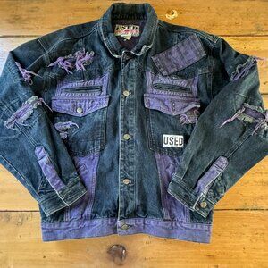 Vintage 1980's "Get Used" By Elie Distressed Jacket RN:71554 Sz. Medium